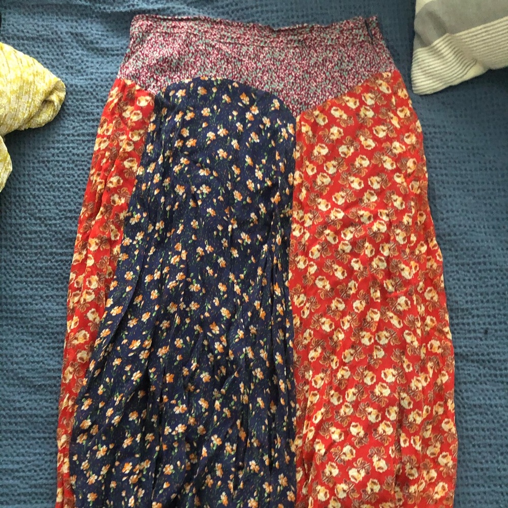 Anthropologie midi floral skirt
